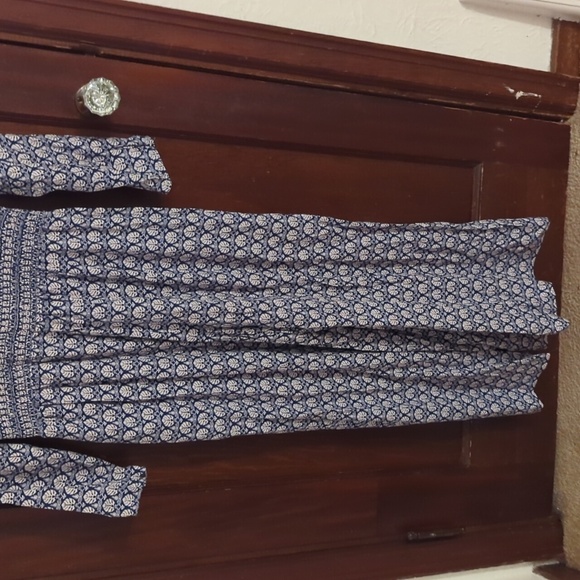 SCOTCH & SODA Blue & Cream Long Sleeve Jumpsuit All In One Size Medium - Picture 13 of 15